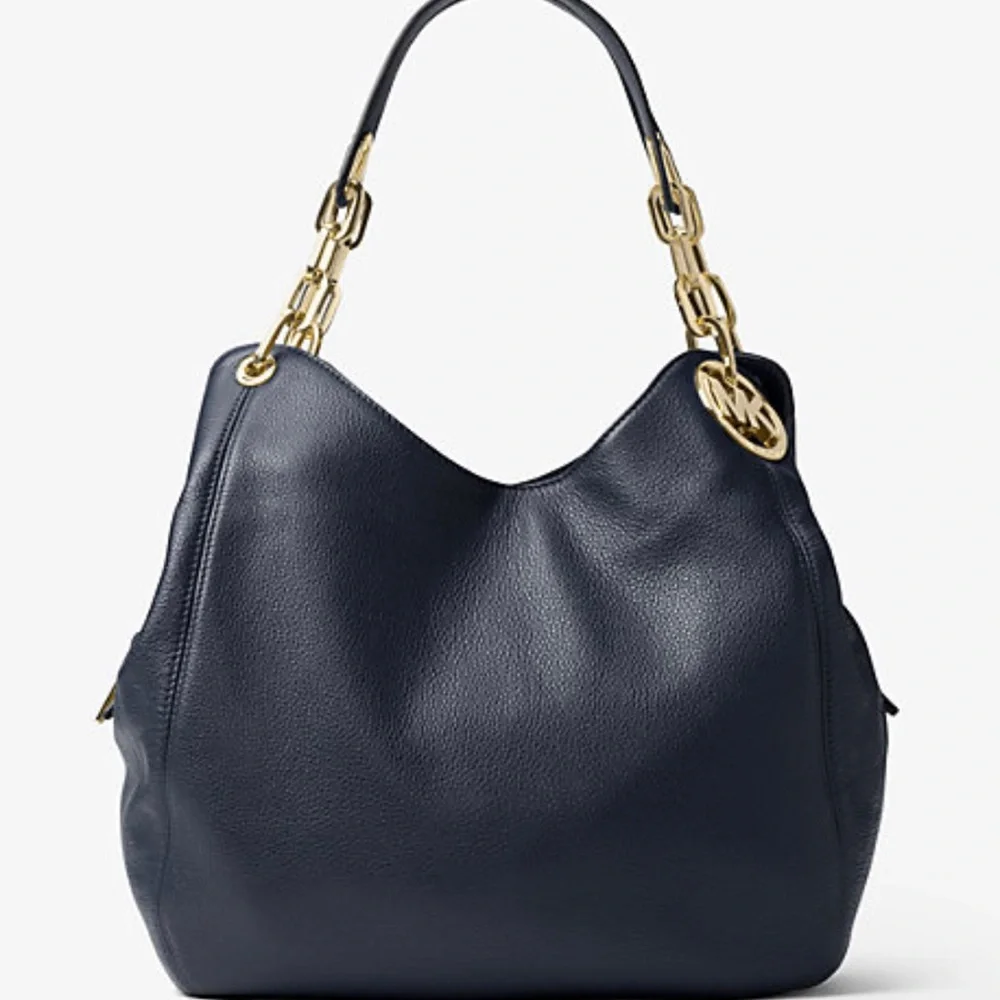 MICHAEL KORS Fulton Hobo Black Leather‎ Shoulder Bag